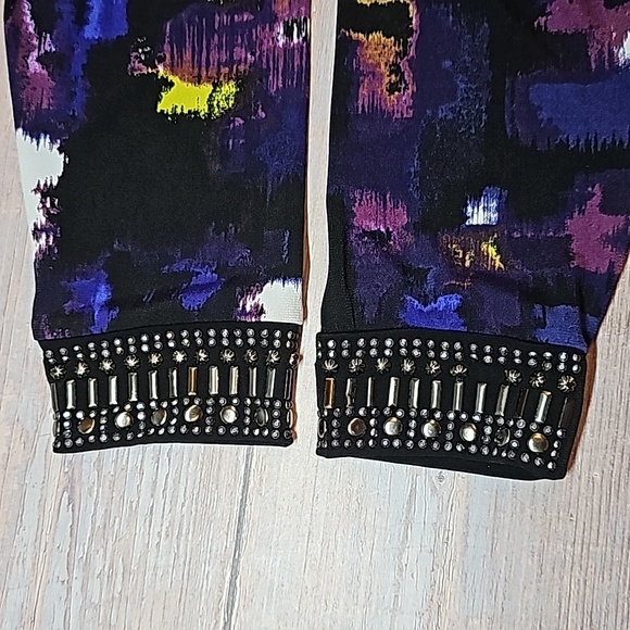 NEW STYLE & CO MULTI-COLOR 3/4 EMBELLISHED SLEEVE PULLOVER TUNIC - Picture 11 of 13